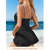 image:imageSummer Mae Ribbed Maternity One Piece Swim Dress Pregnancy Swimsuit with Builtin Bottom Swimwear Tie Knot Skirt Bathing SuitDark