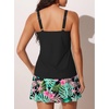 image:imageSummer Mae Womens Tankini Swimsuits with Skirt Two Piece Tummy Control Bathing Suits Printed Swimdress Swimwear 2026Rainbow Jungle