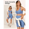 image:imageSummer Mae Maternity 2 Piece Outfit Set Activewear for Women Ribbed Workout Yoga Pregnancy Sporty High Waist Short Button Padded Crop Top Denim Blue 46