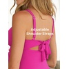 image:imageSummer Mae Ribbed Maternity One Piece Swimsuit Scalloped Cut Out Pregnancy Bathing Suit Square NeckCerise