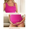 image:imageSummer Mae Ribbed Maternity One Piece Swimsuit Scalloped Cut Out Pregnancy Bathing Suit Square NeckCerise