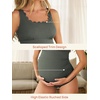 image:imageSummer Mae Ribbed Maternity One Piece Swimsuit Scalloped Cut Out Pregnancy Bathing Suit Square NeckOlive