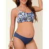 image:imageSummer Mae Ruffle Maternity Swimsuit TwoPiece Low Rise Bikini Shirred Smoked Pregnancy Bathing SuitDewdrop Blooms
