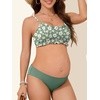 image:imageSummer Mae Ruffle Maternity Swimsuit TwoPiece Low Rise Bikini Shirred Smoked Pregnancy Bathing SuitGarden Veil Bliss