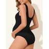 image:imageSummer Mae Seamless Maternity One Piece Swimsuit One Size Fits SXL Bathing Suit Ribbed UShaped Back Pregnancy SwimwearBlack