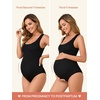 image:imageSummer Mae Seamless Maternity One Piece Swimsuit One Size Fits SXL Bathing Suit Ribbed UShaped Back Pregnancy SwimwearBlack