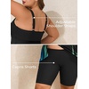 image:imageSummer Mae Plus Size Swimsuit Tankini for Women Two Piece Bathing Suit Flowy 2025 Rash Guard Swimwear with Capris ShortsBlue Black Gradient