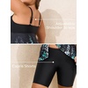 image:imageSummer Mae Plus Size Swimsuit Tankini for Women Two Piece Bathing Suit Flowy 2025 Rash Guard Swimwear with Capris ShortsGradientl Leopard Print
