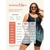 image:imageSummer Mae Plus Size Swimsuit Tankini for Women Two Piece Bathing Suit Flowy 2025 Rash Guard Swimwear with Capris ShortsGradientl Leopard Print