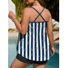 image:imageSummer Mae Plus Size Swimsuits for Women Two Piece Tankini Sets Tummy Control Bathing Suit Swimwear with ShortsAnchor Stripes