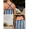 image:imageSummer Mae Plus Size Swimsuits for Women Two Piece Tankini Sets Tummy Control Bathing Suit Swimwear with ShortsAnchor Stripes