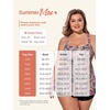 image:imageSummer Mae Women Plus Size Two Piece Tankini Swimsuits Flowy Bathing Suits Tummy Control Swimwear with ShortsBrown Rotating Flower