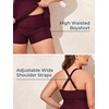 image:imageSummer Mae Women Plus Size Two Piece Tankini Swimsuits Flowy Bathing Suits Tummy Control Swimwear with ShortsPlum