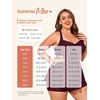image:imageSummer Mae Women Plus Size Two Piece Tankini Swimsuits Flowy Bathing Suits Tummy Control Swimwear with ShortsPlum