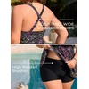 image:imageSummer Mae Women Plus Size Two Piece Tankini Swimsuits Flowy Bathing Suits Tummy Control Swimwear with ShortsStar Whole Sky