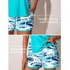 image:imageSummer Mae Blouson Tankini Swimsuits for Women 2026 Tummy Control Two Piece Bathing Suits with Sporty Pockets Swim ShortsCoconut Tree on Sea