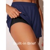 image:imageSummer Mae Blouson Womens Tankini Swimsuits 2026 Modest Tummy Control Bathing Suits Swim Shorts with Pockets for BeachPink Leaves