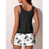 image:imageSummer Mae Blouson Womens Tankini Swimsuits with Skirt Modest Tummy Control Bathing Suits Side Pocket Swimwear 2026Black Palm Tree