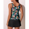 image:imageSummer Mae Blouson Womens Tankini Swimsuits with Skirt Modest Tummy Control Bathing Suits Side Pocket Swimwear 2026Multicolor Flora