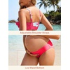 image:imageSummer Mae Maternity 3 Piece Swimsuits Low Rise Bikini Set Criss Cross V Neck Bathing Suit Self Tie Sarong Pregnancy SwimwearBlue Pink