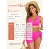 image:imageSummer Mae Maternity 3 Piece Swimsuits Low Rise Bikini Set Criss Cross V Neck Bathing Suit Self Tie Sarong Pregnancy SwimwearBlue Pink