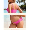 image:imageSummer Mae Maternity 3 Piece Swimsuits Low Rise Bikini Set Criss Cross V Neck Bathing Suit Self Tie Sarong Pregnancy SwimwearHot Pink