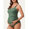 image:imageSummer Mae Nursing OnePiece Maternity Swimsuit Breastfeeding Swimsuit Pregnancy Swimwear Green Large