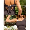 image:imageSummer Mae One Shoulder Womens One Piece Swimsuit Ribbed Scalloped Swim Suits Slimming Full Coverage Modest Bathing SuitBrown