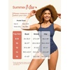 image:imageSummer Mae One Shoulder Womens One Piece Swimsuit Ribbed Scalloped Swim Suits Slimming Full Coverage Modest Bathing SuitPink