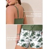 image:imageSummer Mae Plus Size Swim Romper One Piece Swimsuit Women Blouson Bathing Suit with Pockets 2026 Modest SwimwearGreen Shadow