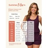 image:imageSummer Mae Plus Size Swim Romper One Piece Swimsuit Women Blouson Bathing Suit with Pockets 2026 Modest SwimwearPurplish Red