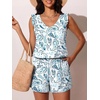 image:imageSummer Mae Ruffle Swim Romper One Piece Swimsuit Women Modest HighBack Bathing Suit with Pockets 2026 SwimwearPaisley