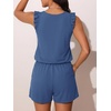 image:imageSummer Mae Ruffle Swim Romper One Piece Swimsuit Women Modest HighBack Bathing Suit with Pockets 2026 SwimwearTeal