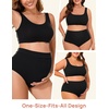 image:imageSummer Mae Seamless Maternity Bikini Swimsuit One Size Fits SXL Two Piece Bathing Suit Ribbed High Waist Pregnancy SwimwearBlack