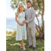 image:imageSummer Mae Smocked Maternity Dress for Baby Shower Photoshoot Ruffle Sleeve Midi Pregnancy Dresses Summer Flowy OutfitsTeal