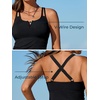 image:imageSummer Mae Tankini Swimsuits for Women 2026 Bathing Suits Top Ruched Two Piece Tummy Control VWire Modest Swim SuitsBlack Coconut Grove
