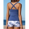 image:imageSummer Mae Tankini Swimsuits for Women 2026 Bathing Suits Top Ruched Two Piece Tummy Control VWire Modest Swim SuitsBlue Coconut Grove