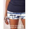 image:imageSummer Mae Tankini Swimsuits for Women 2026 Bathing Suits Top Ruched Two Piece Tummy Control VWire Modest Swim SuitsBlue Shadow on White