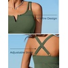 image:imageSummer Mae Tankini Swimsuits for Women 2026 Bathing Suits Top Ruched Two Piece Tummy Control VWire Modest Swim SuitsMonstera Leaf