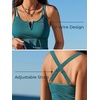 image:imageSummer Mae Tankini Swimsuits for Women 2026 Bathing Suits Top Ruched Two Piece Tummy Control VWire Modest Swim SuitsSunflower