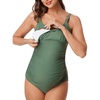 image:imageSummer Mae Nursing OnePiece Maternity Swimsuit Breastfeeding Swimsuit Pregnancy Swimwear Green Large