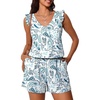 image:imageSummer Mae Ruffle Swim Romper One Piece Swimsuit Women Modest HighBack Bathing Suit with Pockets 2026 SwimwearPaisley