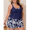 image:imageSummer Mae Plus Size Swim Romper Women One Piece Swimsuit Blouson Bathing Suit with Pockets 2026 Modest SwimwearCube