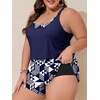 image:imageSummer Mae Plus Size Swim Romper Women One Piece Swimsuit Blouson Bathing Suit with Pockets 2026 Modest SwimwearCube