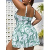 image:imageSummer Mae Plus Size Swimsuit for Women One Piece Swim Dress Tummy Control Bathing Suit with Flowy Skirt Modest Swimwear