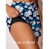 image:imageSummer Mae Blouson Womens Tankini Swimsuits 2026 Modest Tummy Control Bathing Suits Swim Shorts with Pockets for BeachPop Hibiscus