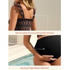 image:imageSummer Mae Maternity Swimsuit Ruffled Two Piece Bikini High Waist Swimwear  Pregnancy bathing suitShirred bandeau topRuffle hemRemovable PadsHighstretchCuteFloralStrapless bikiniBeachBabymoonGaudy Raiment