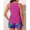 image:imageSummer Mae Blouson Womens Tankini Swimsuits Tummy Control Bathing Suits  Swim shorts with pocketsmodest top with removable padded2piece swimwear 2026 for beachpoolcruiseDeepsea Driftinga
