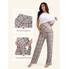 image:imageSummer Mae Viscose Maternity Pajama Pants Pregnancy Lounge Pant with Pocket  Soft wide leg maternity trousers stretchy breathable sweatpants for home yoga and relaxed daily wearGrey Plaid