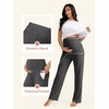 image:imageSummer Mae Viscose Maternity Pajama Pants Pregnancy Lounge Pant with Pocket  Soft wide leg maternity trousers stretchy breathable sweatpants for home yoga and relaxed daily wearGrey